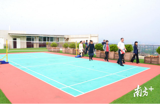 連州市人才驛站建設(shè)面積約1500平方米，功能齊全，配套完善。圖為健身運動場。黃津 攝