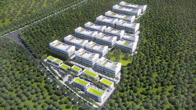 連州市現(xiàn)代食品產(chǎn)銷研創(chuàng)新綜合體效果圖。