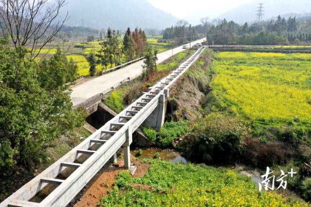 連州市西岸鎮(zhèn)蘭管水庫(kù)灌區(qū)石馬渡槽重建后。連州水利局 供圖
